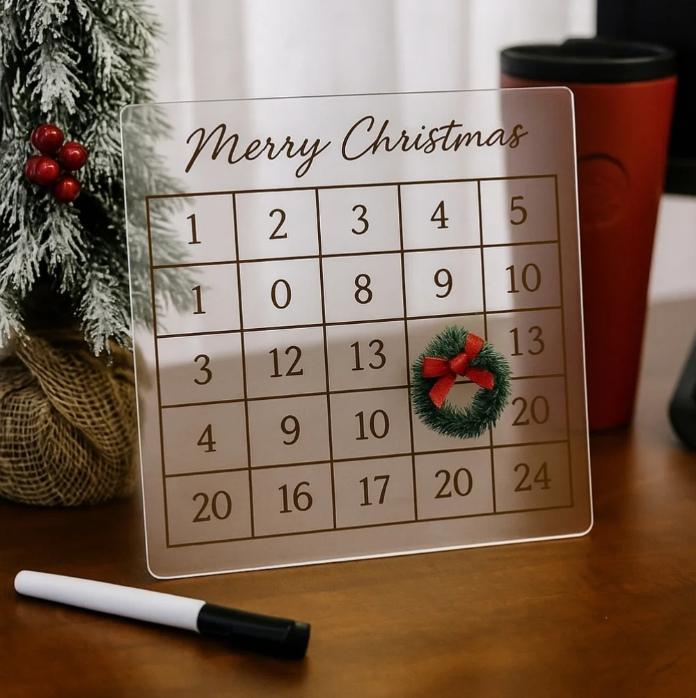 Dry Erase Christmas Countdown Advent Calendar 9